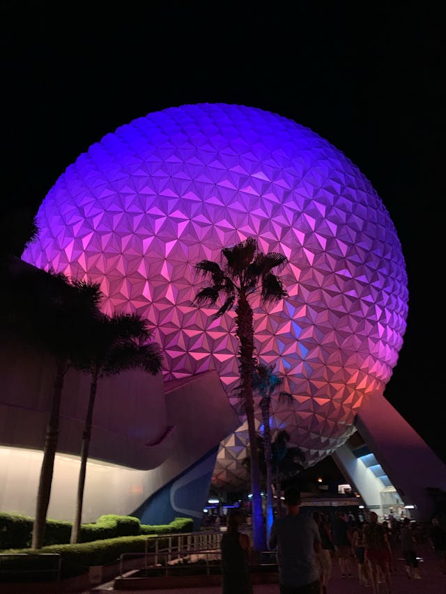 View outside Spaceship Earth at EPCOT