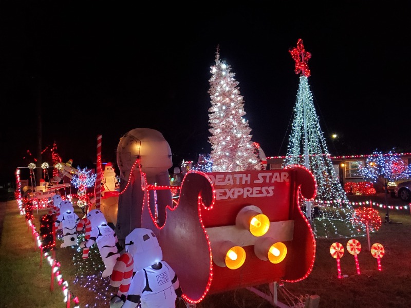 Star Wars Christmas light display in Orlando